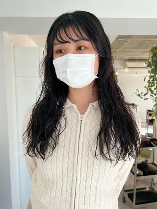 パーマ ブリーチカラー🎀 韓国風/寺門美優のヘアスタイル