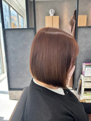 ショート カラー konomi✧︎*。 ／暖色カラー🍒‎のヘアスタイル