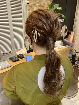 ロング ヘアアレンジ フレンチボブパーマ Yuukiのヘアスタイル