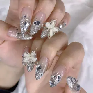 ネイル 渋谷／チップ長さ出し 👑アプレgel-xのネイルデザイン