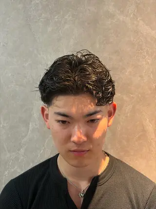 ミディアム パーマ メンズ 高橋 怜玖/仙台/長町のヘアスタイル