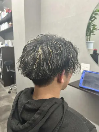 ショート カラー パーマ メンズ ♦️お任せ美容師♦️ ★ヤマフジ★のヘアスタイル