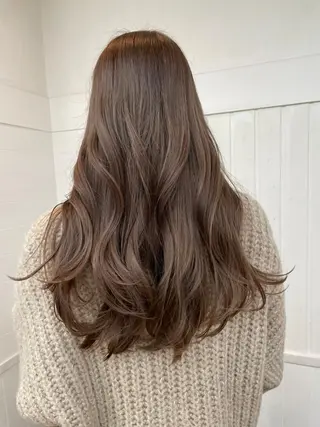ロング カラー ヘアアレンジ パーマ N° +aero 横浜のヘアスタイル
