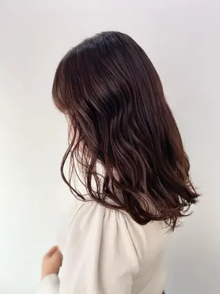 セミロング カラー レイヤーカット 赤み消し　店長/大和のヘアスタイル