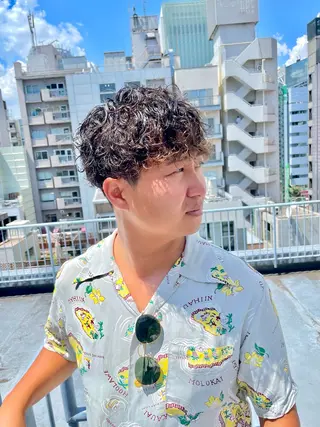 ショート パーマ メンズ moro 丁寧なカウンセリングのヘアスタイル