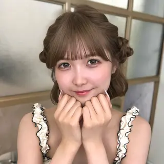 ミディアム ヘアアレンジ 🪞ボブ特化/顔 まわり🧸mai🎀のヘアスタイル