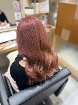 ロング 透明感グレージュ/ 縮毛矯正/静岡のヘアスタイル