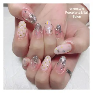ミディアム ネイル 🐾enen style 🐾のネイルデザイン