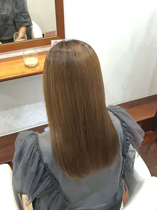セミロング パーマ 今在家 玲【自然な 縮毛矯正/メンズ】のヘアスタイル