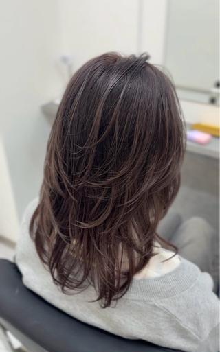 ミディアム カラー レイヤー透明感カラー ブリーチ🎀オトハのヘアスタイル