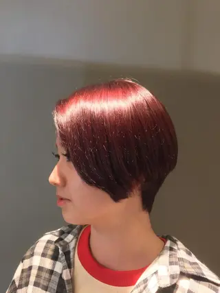 ショート カラー ソラオカ ユウキのヘアスタイル