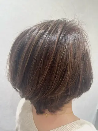 ショート カラー 脱白髪染め setsucoのヘアスタイル