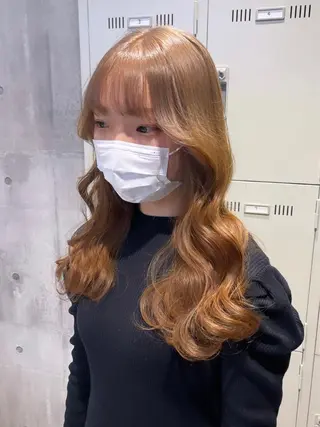 ロング カラー パーマ ヘアアレンジ メンズ キッズ ネイル マツエク・マツパ アイブロウ レイヤー/ダブル カラー/YURINAのヘアスタイル