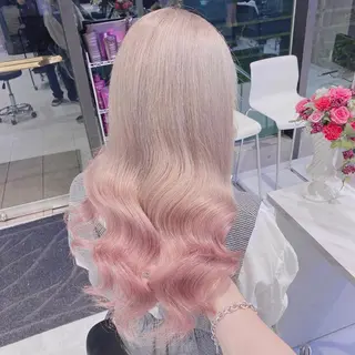 ロング カラー ヘアアレンジ メンズ キッズ マツエク・マツパ ブリーチの髪様 MASATOのヘアスタイル