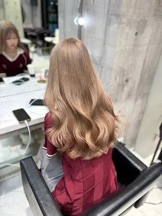 ロング カラー 色落ち綺麗🩰ハイ トーン🎀RINKAのヘアスタイル