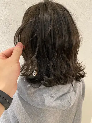 ミディアム カラー レイヤーボブ/ボブ 仲川和人のヘアスタイル