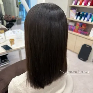 セミロング カラー 美髪矯正/ベージュ カラー🧸綾里のヘアスタイル