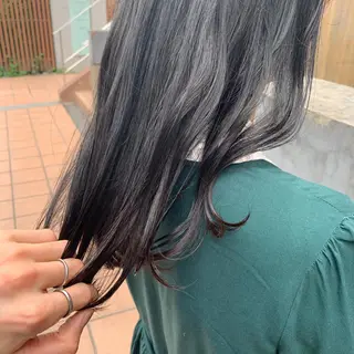 セミロング カラー パーマ ヘアアレンジ 松田 亮葉のヘアスタイル