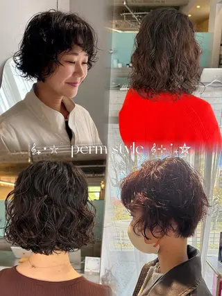 ショート パーマ cipre 萌乃のヘアスタイル