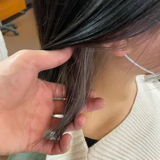 ミディアム カラー 💜推しインナー カラー/菊池柊真💜のヘアスタイル