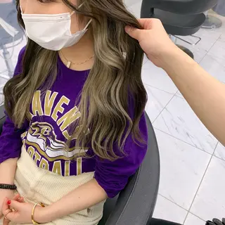 ミディアム カラー ヘアアレンジ 🩵 JURI🩵のヘアスタイル