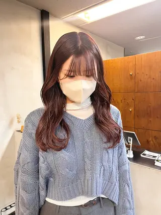 セミロング カラー ヘアアレンジ ena/ブリーチなし 透明感・レイヤー🎀のヘアスタイル