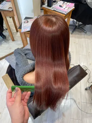 セミロング カラー アレンジ🎀ツヤ髪✨ 北野亜優実🌱のヘアスタイル