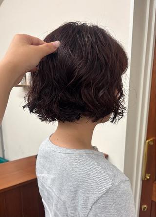 カラー パーマ ショート /似合わせ color唯菜ﾕｲﾅのヘアスタイル