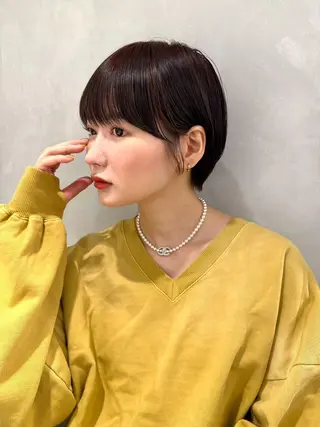 ショート カラー 骨格診断で絶対可愛い ✨丸みショート✨凌弥のヘアスタイル