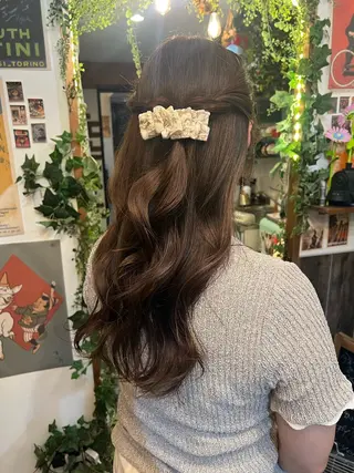 ロング カラー ヘアアレンジ カラーパティシエ facce🌼ikoのヘアスタイル