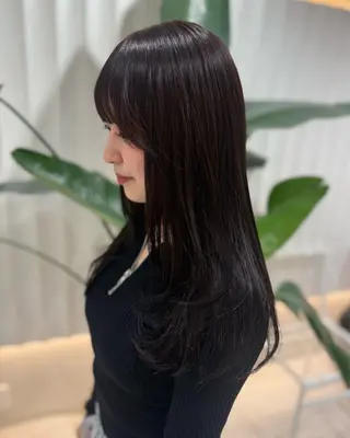 ロング カラー ラベンダー💜グレー 🩶ミント🩵のヘアスタイル