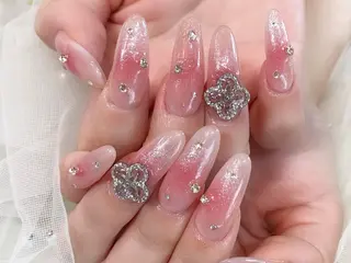 セミロング パンダ ちゃんのネイルデザイン