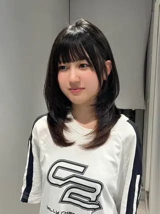 セミロング 無料カットモデル 指名率No.1✅ユナのヘアスタイル