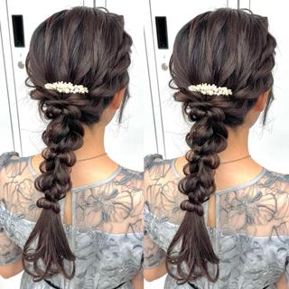 ロング ヘアアレンジ ヘアメ🎀ハイトーン 🩵エクステ🪄しほのヘアスタイル