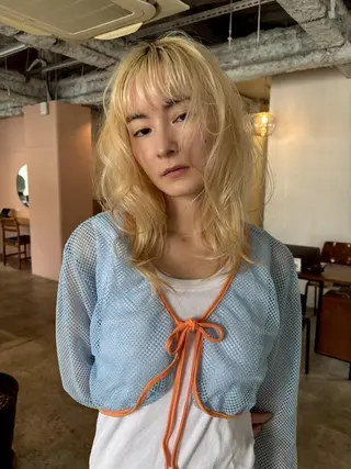 ミディアム カラー パーマ honen hairのヘアスタイル