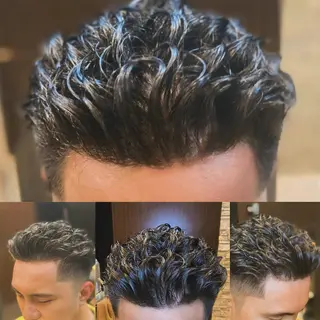 ミディアム 北川 竜也のヘアスタイル