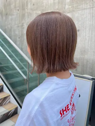 ショート カラー パーマ ヘアアレンジ メンズ キッズ ネイル マツエク・マツパ アイブロウ 久木原 ゆりのヘアスタイル