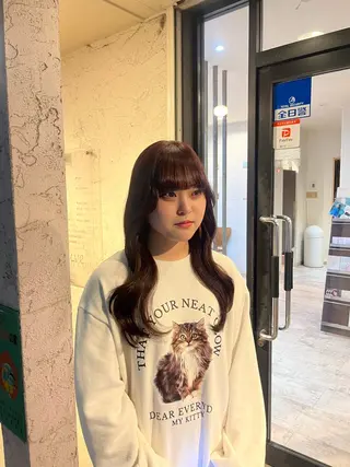 ロング 中田 美優のヘアスタイル