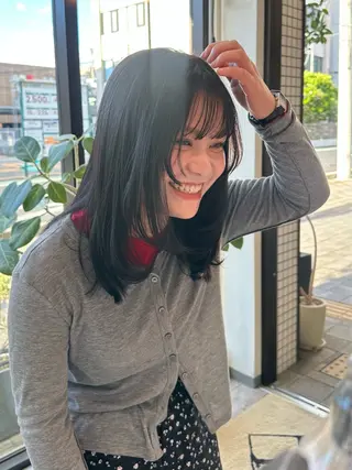 セミロング 橋本叶夢/ お洒落hairのヘアスタイル