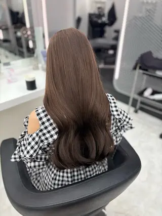 ロング カラー ベージュ×レイヤー 🤎横浜/miu🤎のヘアスタイル