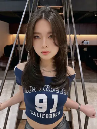 ロング 盛れるカットカラー DEAN豊橋店のヘアスタイル