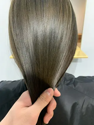 ロング カラー ボブパーマコテ巻き風 パーマNo1深江秀平のヘアスタイル