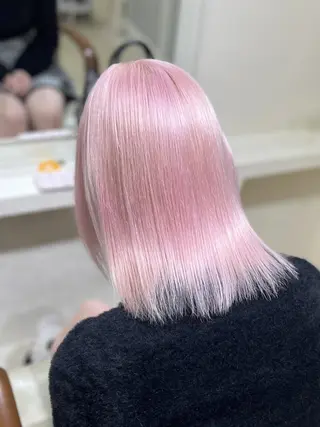 カラー ミディアム 🩵垢抜け確定🩵 ハイトーン特化🩵のヘアスタイル