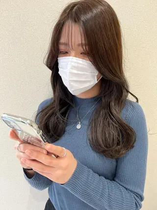 ロング カラー 外国人対応 佐久間のヘアスタイル