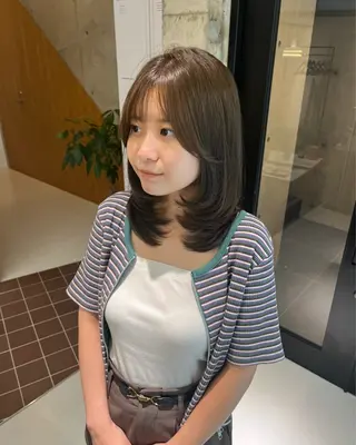 ミディアム カラー 髪質改善/レイヤー/ 🐈Yokotaのヘアスタイル