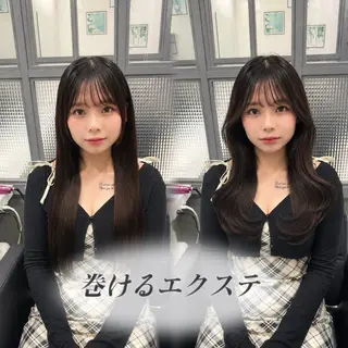 ロング カラー 髪質改善×矯正🫧 韓国ヘアasamiのヘアスタイル