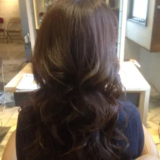 セミロング 【体験】韓国 メイク&ヘア天神のヘアスタイル