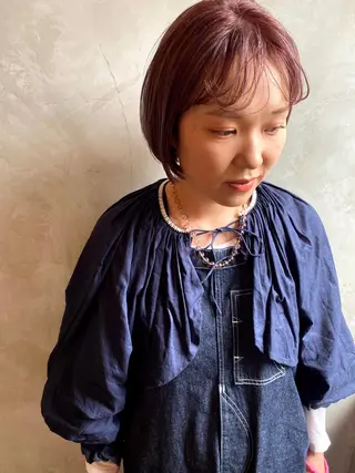 ショート カラー -福岡博多筑紫口- 大津成美のヘアスタイル
