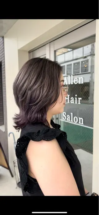 ミディアム カラー 山田 誠也のヘアスタイル