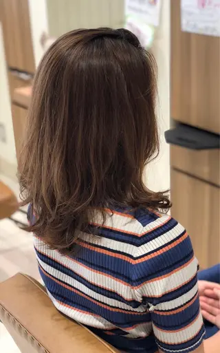 ロング カラー パーマ BASSA 下井草店のヘアスタイル